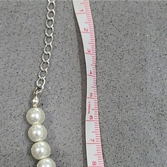 Female Jewelry Set Crystal Pearl Silver Plated Nec - Picture 6 of 6